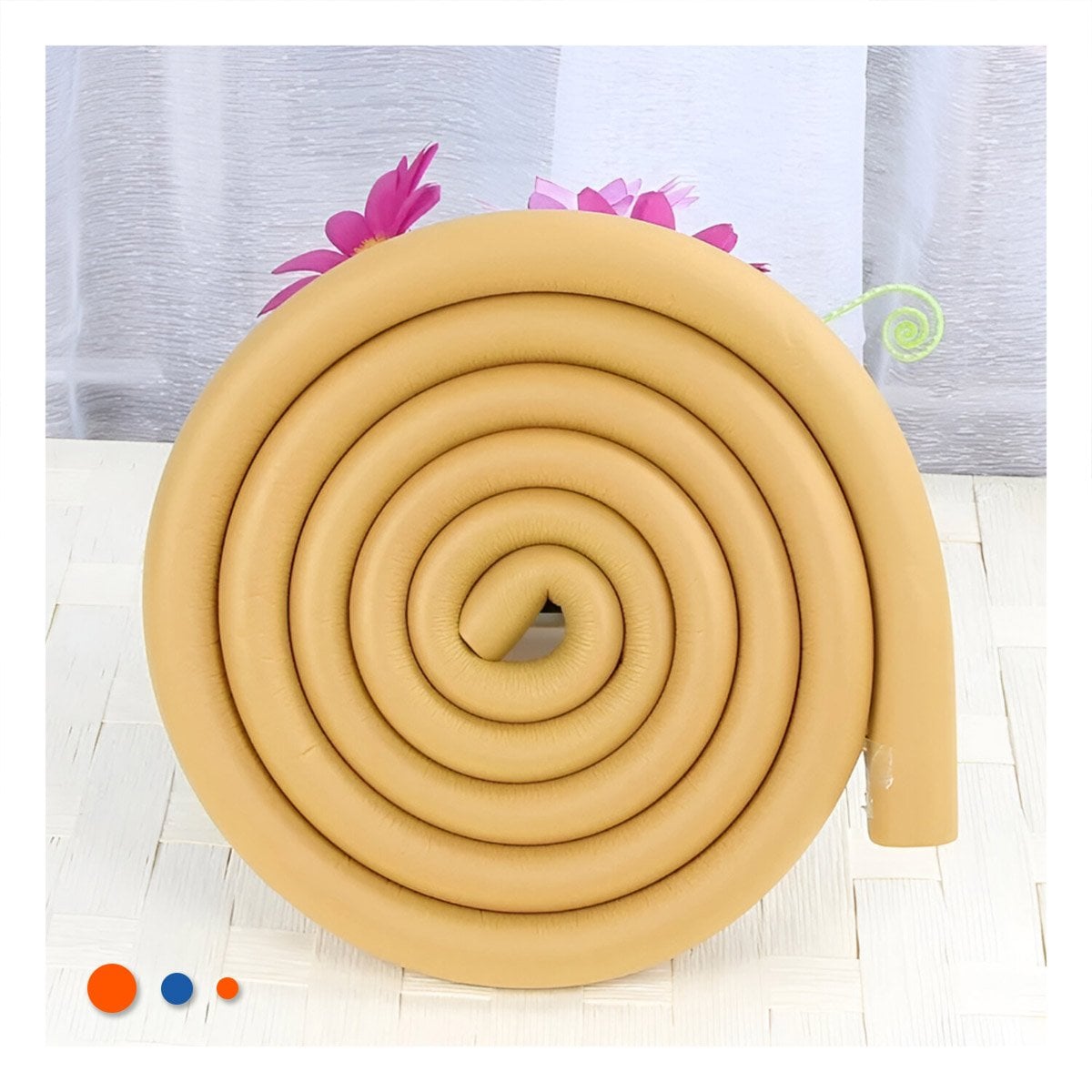 PROTECTOR ESQUINERO DE ESPUMA PARA BORDES DE MESA Y MUEBLES HOGAR MOSTAZA - 1