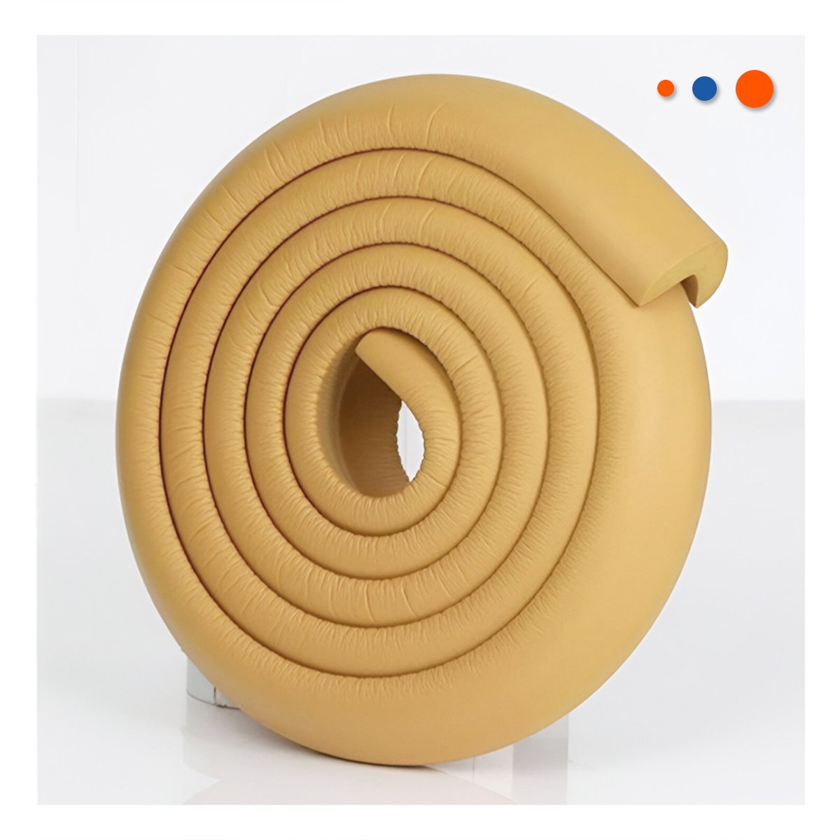 PROTECTOR ESQUINERO DE ESPUMA PARA BORDES DE MESA Y MUEBLES HOGAR MOSTAZA - 5