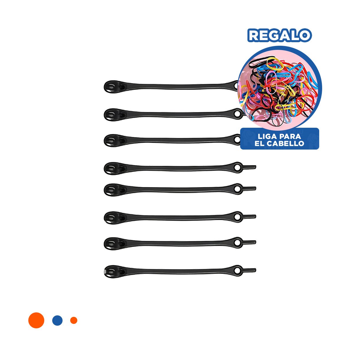 PASADOR DE SILICONA PRACTICO PARA ORDEN DE CABLE EN ESPACIO DE TRABAJO NEGRO Y+LIGAS REGALO - 2