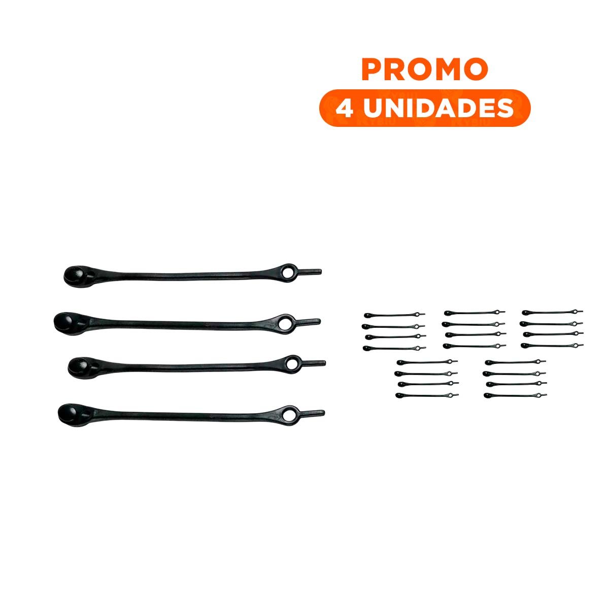 PACK4 CLIP DE SILICONA PRACTICO PARA MANTENER CABLE EN ORDEN NEGRO - 1