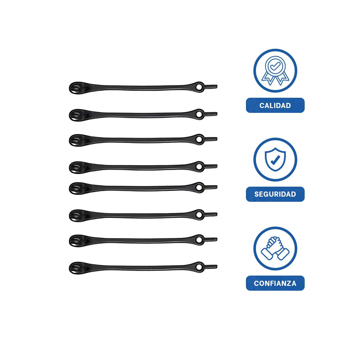 PASADOR DE SILICONA MULTIUSO PARA AJUSTAR CABLE EN HOGAR Y OFICINA NEGRO Y+POST IT - 5