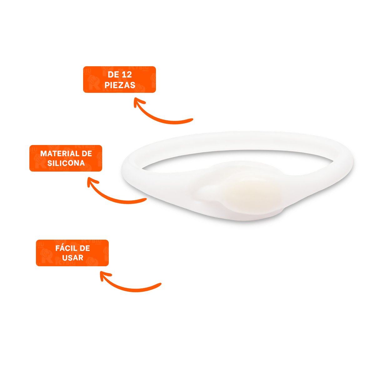 PASADOR DE SILICONA MULTIUSO PARA AJUSTAR CABLE EN HOGAR Y OFICINA BLANCO Y+POST IT - 5