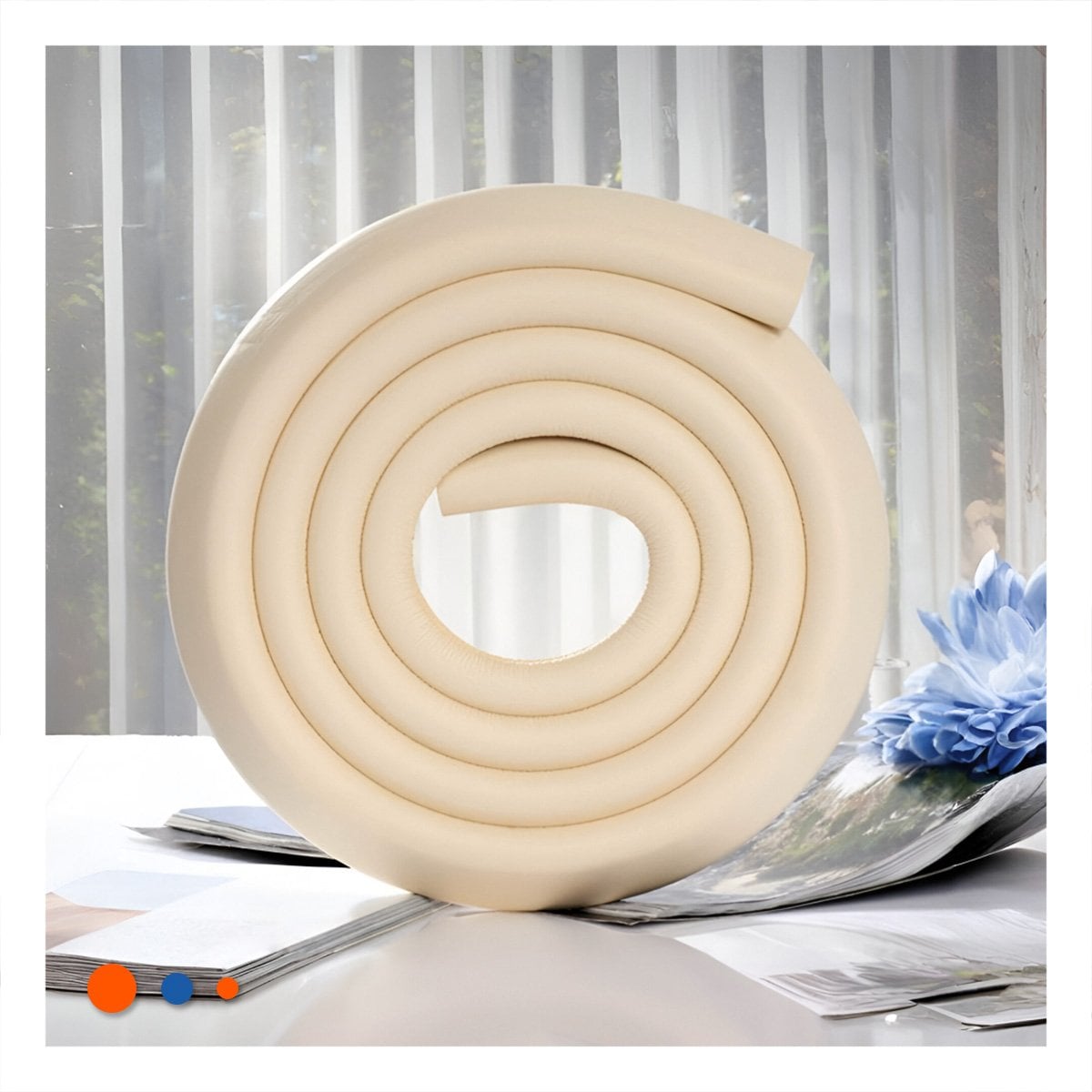PROTECTOR ESQUINERO DE ESPUMA RESISTENTE PARA BORDES DE MUEBLES EN HOGAR CREMA Y+POST IT - 3