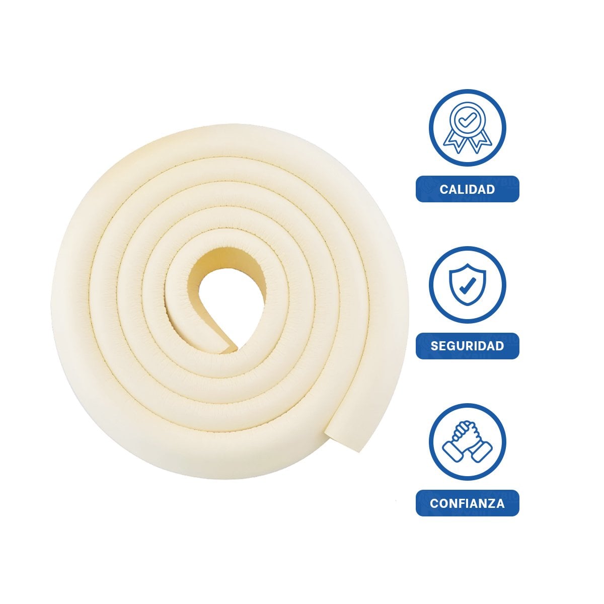 PROTECTOR ESQUINERO DE ESPUMA RESISTENTE PARA BORDES DE MUEBLES EN HOGAR CREMA Y+POST IT - 5