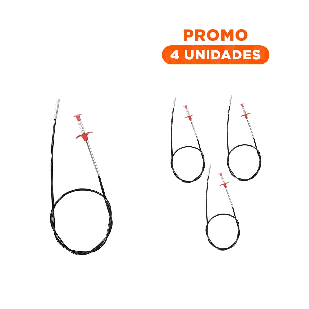 PACK4 REMOVEDOR DE ATASCOS FUNCIONAL CON DISENO LARGO COLOR NEGRO CASA - 1