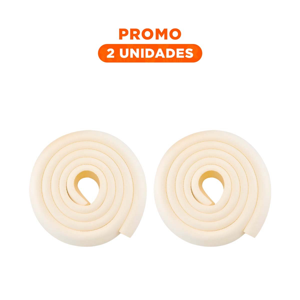 PACK2 ESQUINERO PROTECTOR DE ESPUMA FLEXIBLE PARA BORDES DE MESA CREMA Y+REGALO STICKER - 1