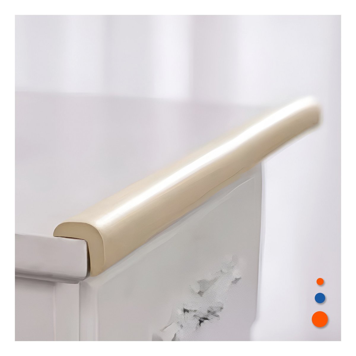 PACK2 ESQUINERO PROTECTOR DE ESPUMA FLEXIBLE PARA BORDES DE MESA CREMA Y+REGALO STICKER - 5
