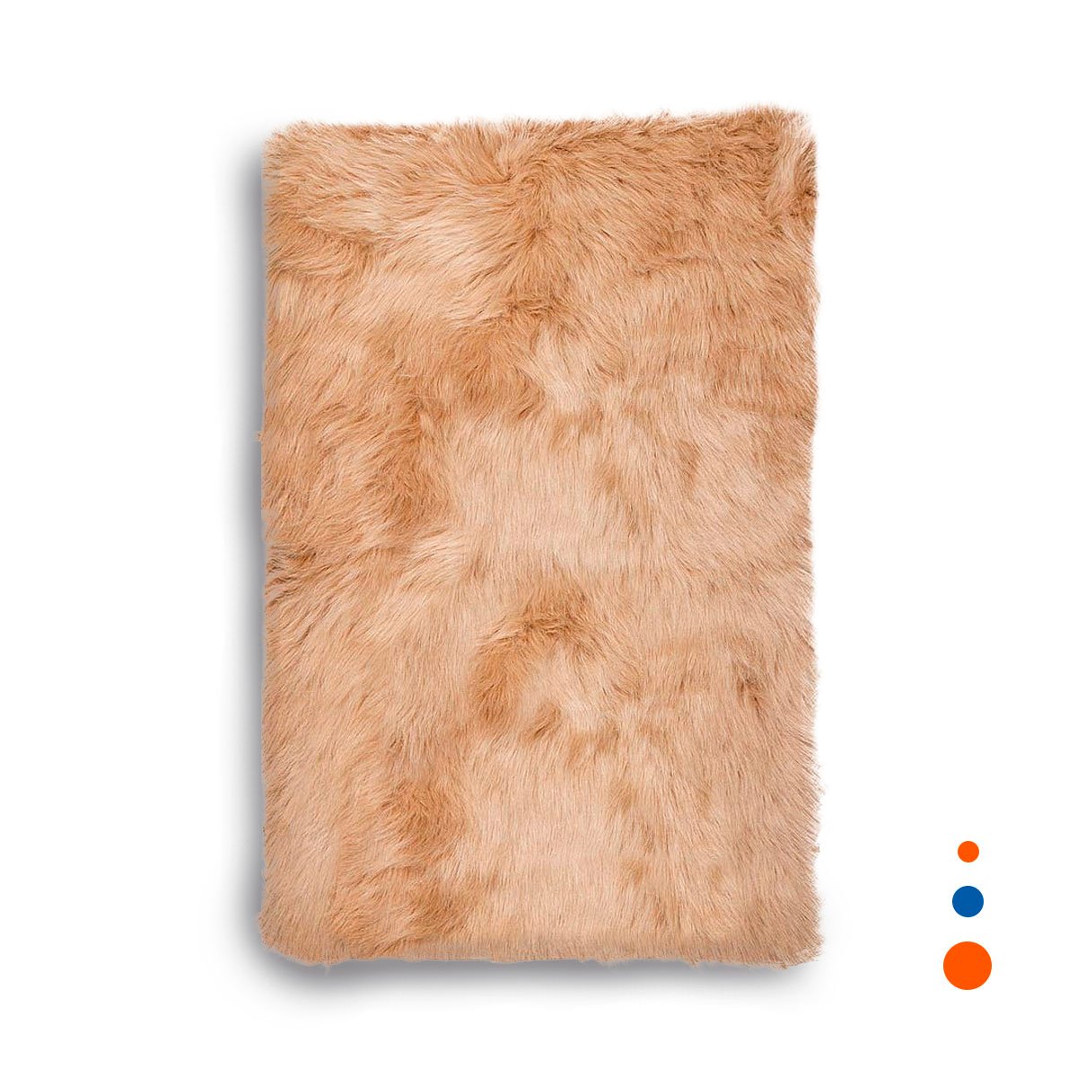 PACK2 TAPETE CAMELLO Y CREMA RECTANGULAR 40X60CM CON SUPERFICIE PELUCHE Y+REGALO STICKER - 2