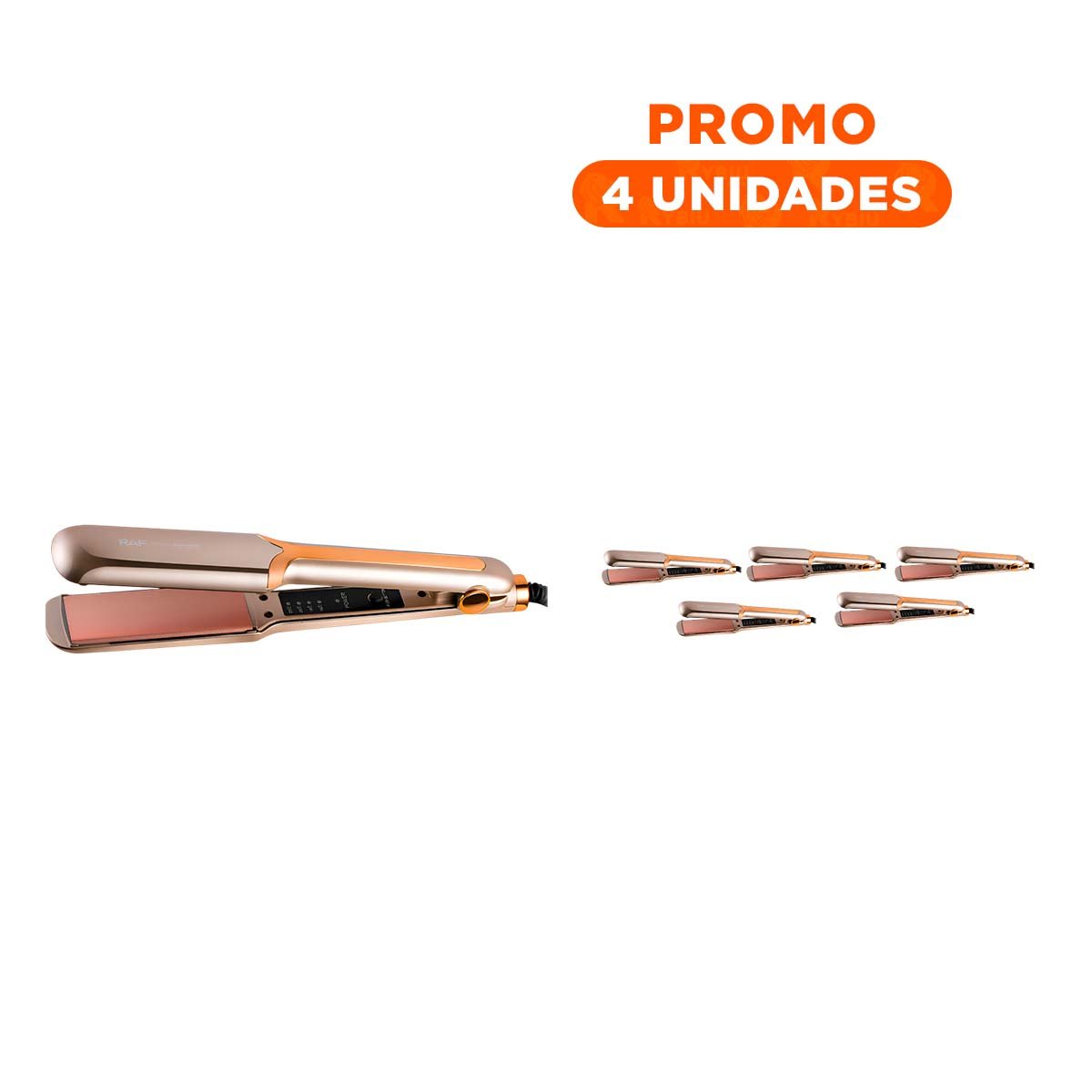 PACK4 MOLDEADOR DE CABELLO PRACTICO PARA ONDAS SUAVES Y BRILLO DORADO - 1