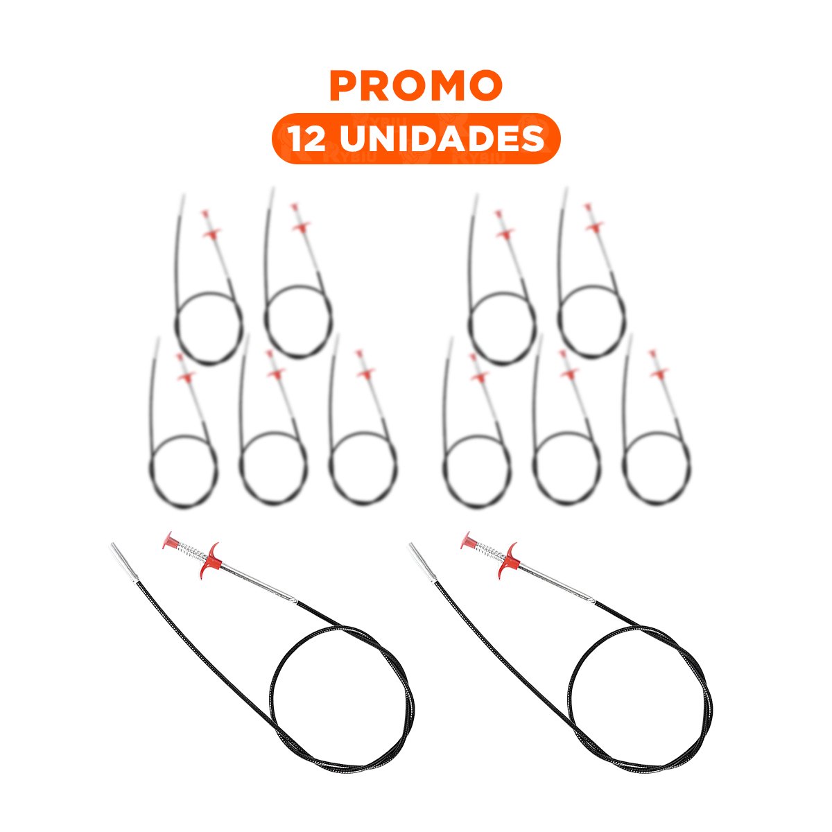 PACK12 VARILLA DESATORADORA CON PUNTA FLEXIBLE NEGRO PRO - 1