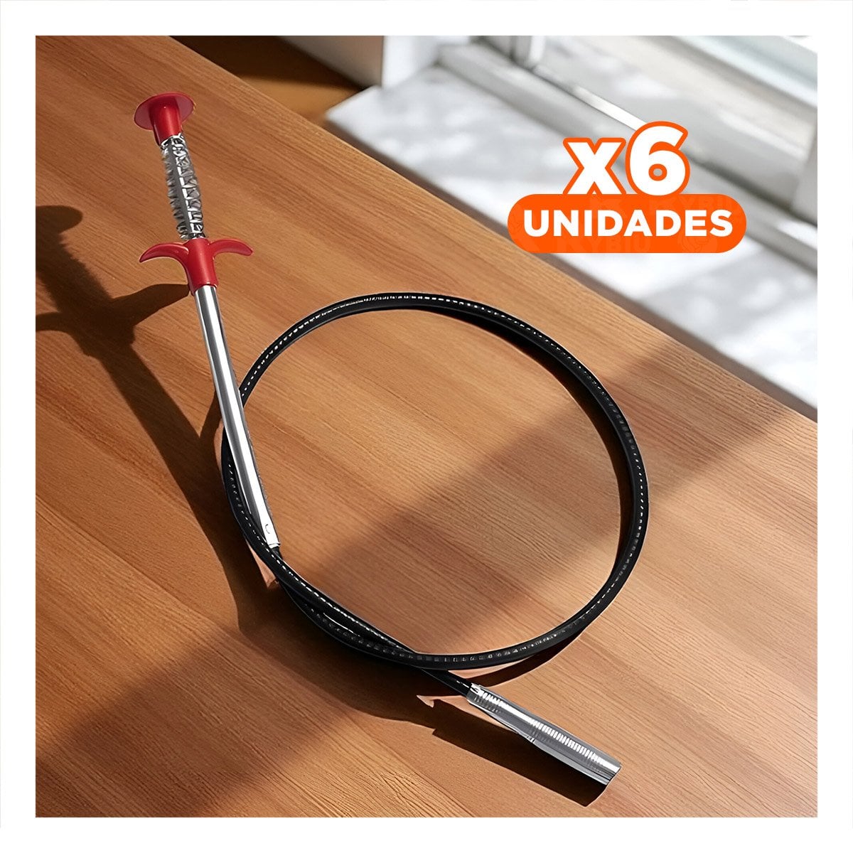 PACK6 VARILLA FLEXIBLE DE LIMPIEZA PARA DRENAJE DOMESTICO - 1