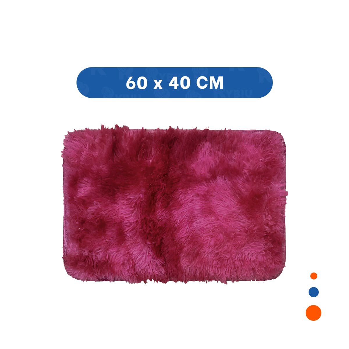 PACK6 ALFOMBRILLA RECTANGULAR PELUCHE FUCSIA Y GUINDA CON DIMENSIONES 40X60CM - 4