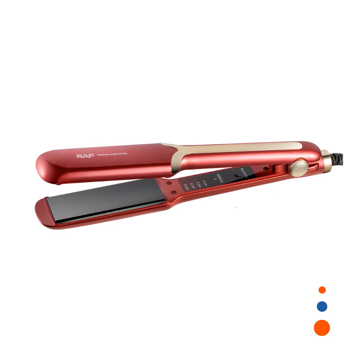 PACK2 MOLDEADOR DE CABELLO CON PLACAS LISAS PARA ALISADO UNIFORME ROJO HOGAR - 1