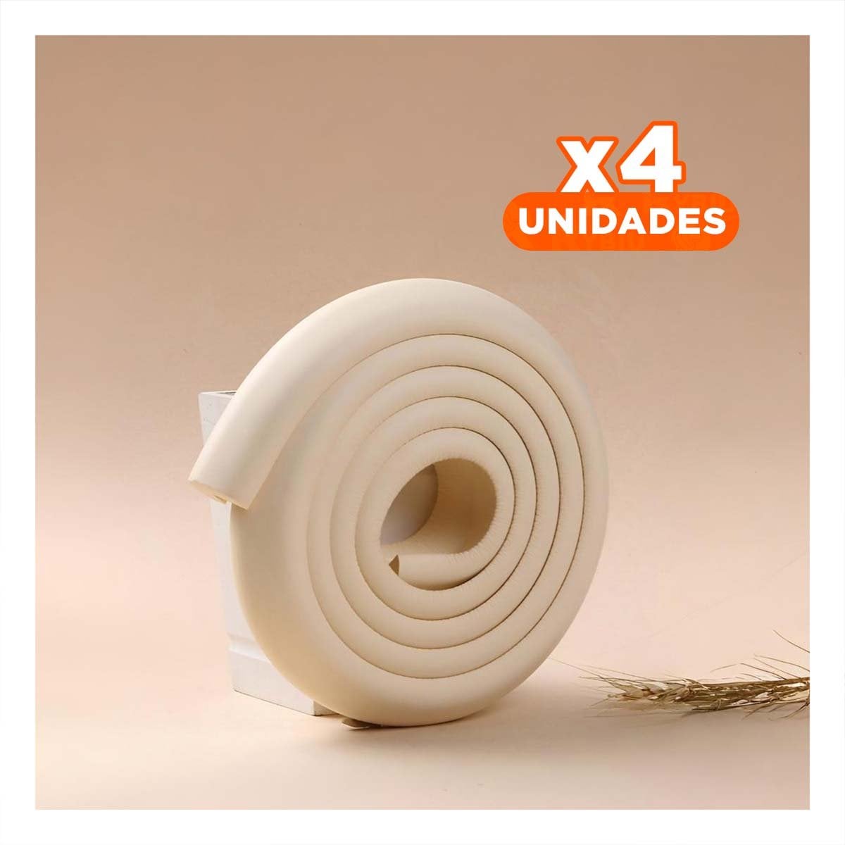 PACK4 ESQUINERO PROTECTOR DE ESPUMA RESISTENTE PARA BORDES DE MUEBLES CREMA Y+PAPEL REGALO - 1