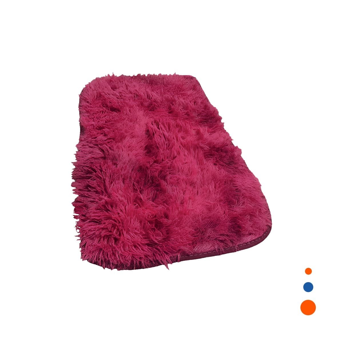 ALFOMBRA CON DIMENSIONES 40X60 RECTANGULAR DE TEXTURA PELUCHE FUCSIA Y GUINDA Y+REGALO STICKER - 1
