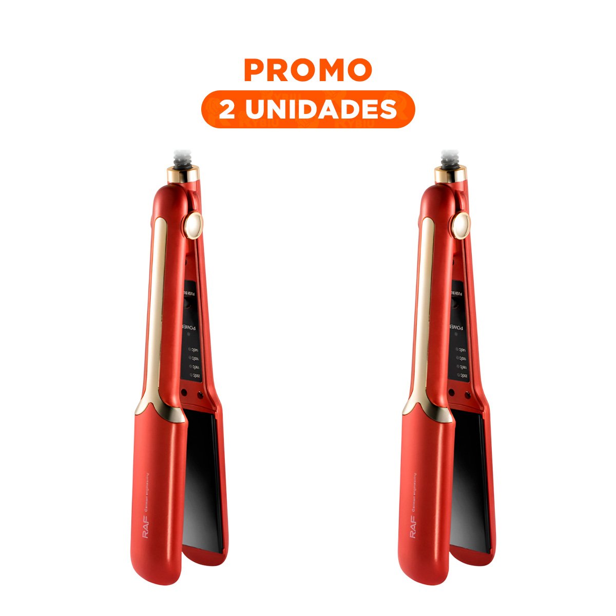 PACK4 ALISADOR DE CABELLO CON PLACAS LISAS PARA ACABADO BRILLANTE ROJO HOGAR Y+REGALO STICKER - 1