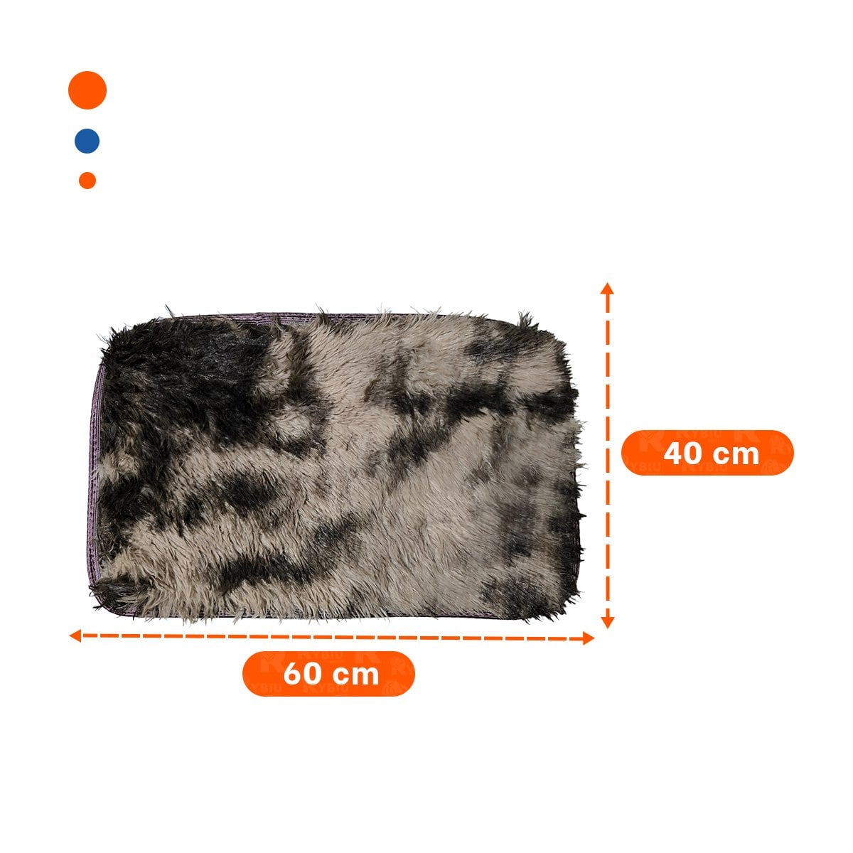 PACK6 ALFOMBRILLA DIMENSIONES 40X60CM CON TEXTURA PELUCHE MARRON Y CREMA Y+PAPEL REGALO - 4