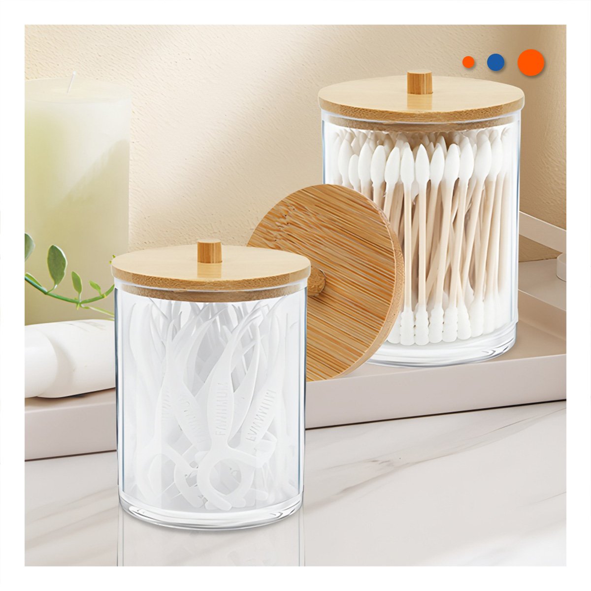 PACK12 ENVASE ACRILICO CON TAPA DE MADERA 7X11CM TRANSPARENTE MULTIUSO PLUS Y+REGALO STICKER - 3