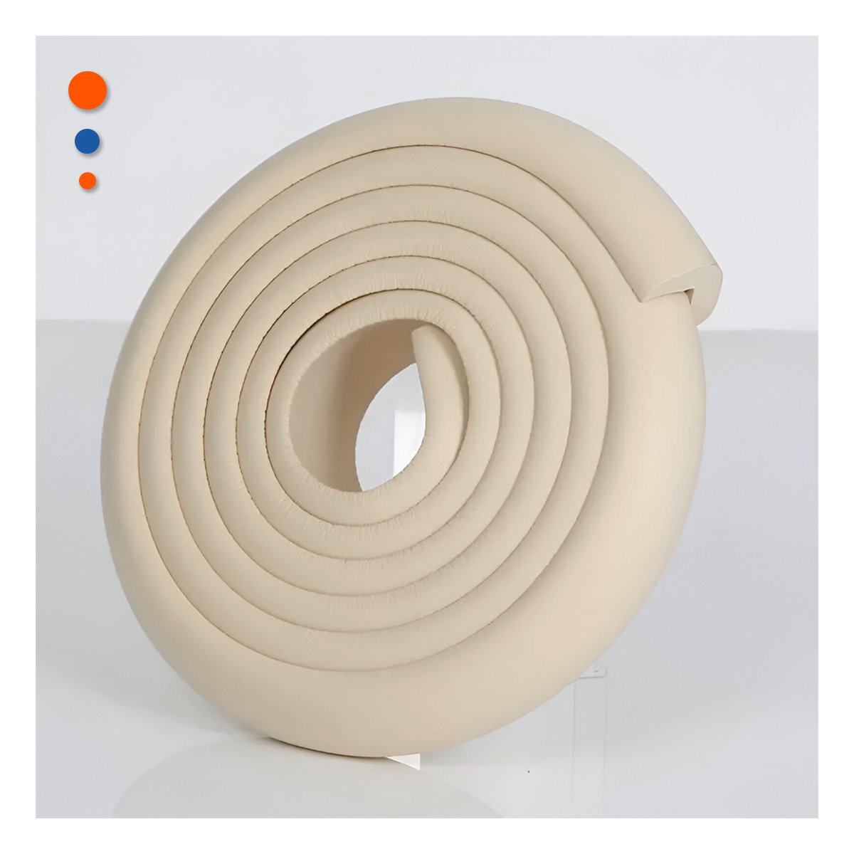PACK4 ESQUINERO PROTECTOR DE ESPUMA ACOLCHADA PARA BORDES FILOSOS DE MESA CREMA - 5