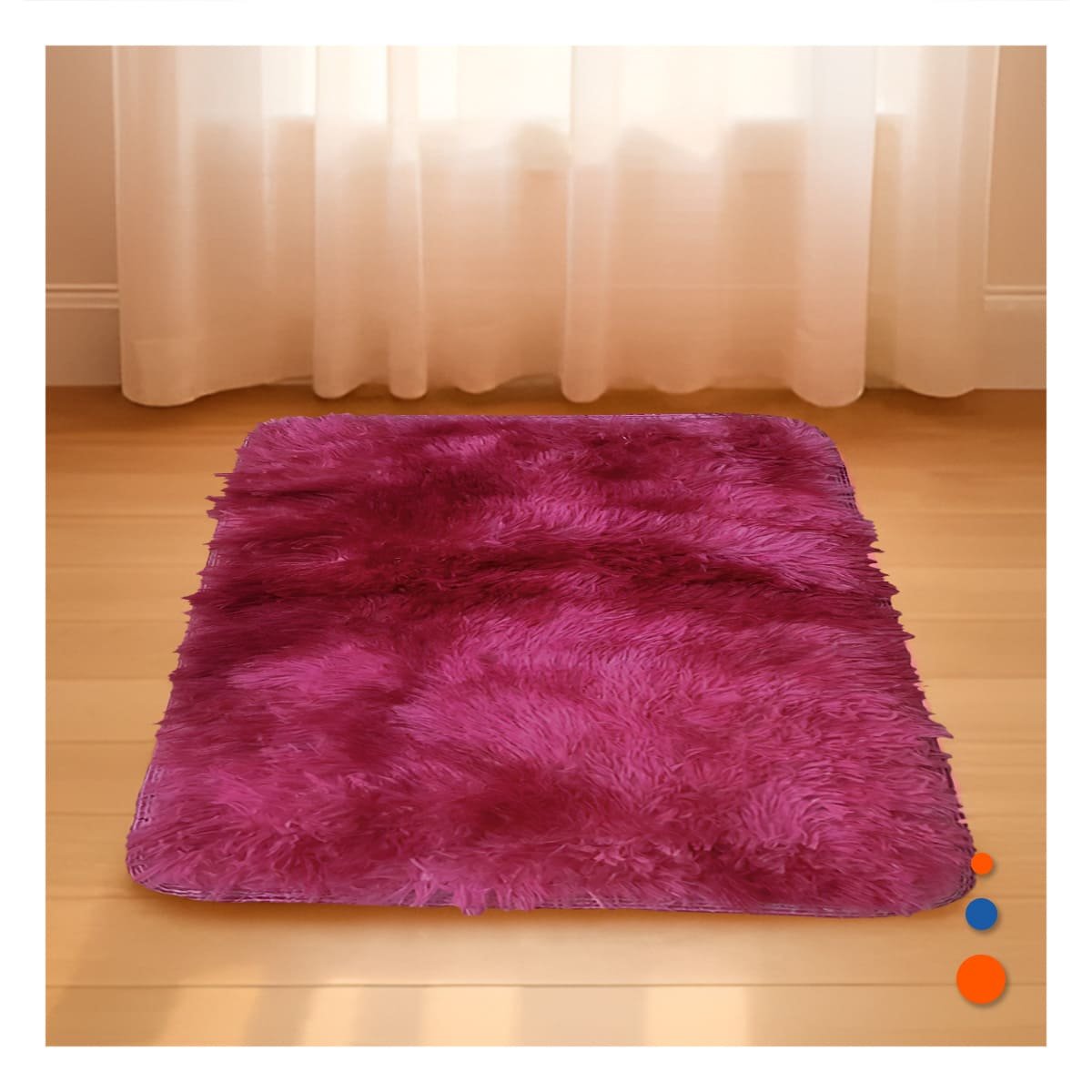PACK2 TAPETE DE TEXTURA PELUCHE RECTANGULAR FUCSIA Y GUINDA DIMENSIONES 40X60CM - 5