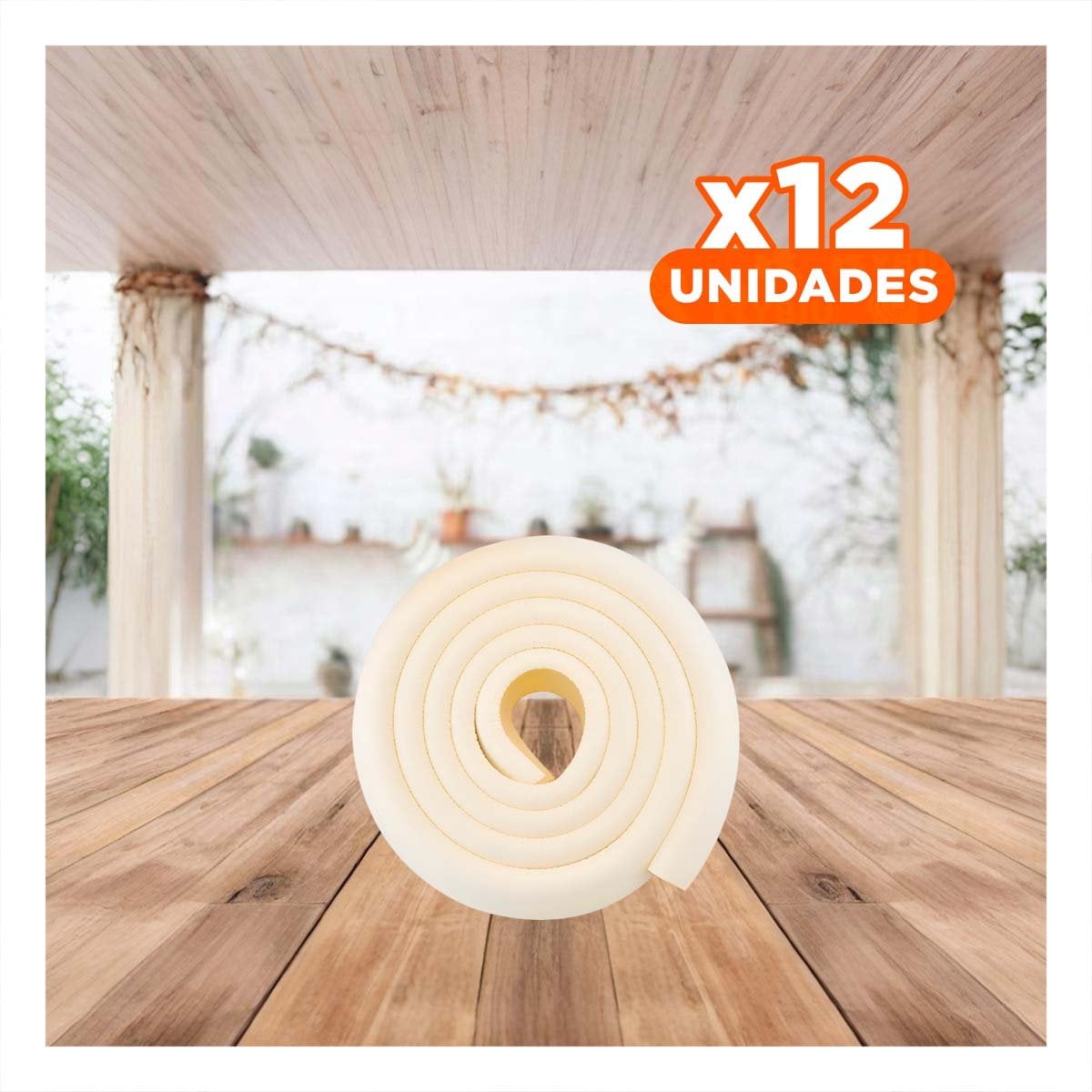 PACK12 COBERTURA ESQUINA DE ESPUMA PARA BORDES DE MESA Y MUEBLES CREMA Y+PAPEL REGALO - 1