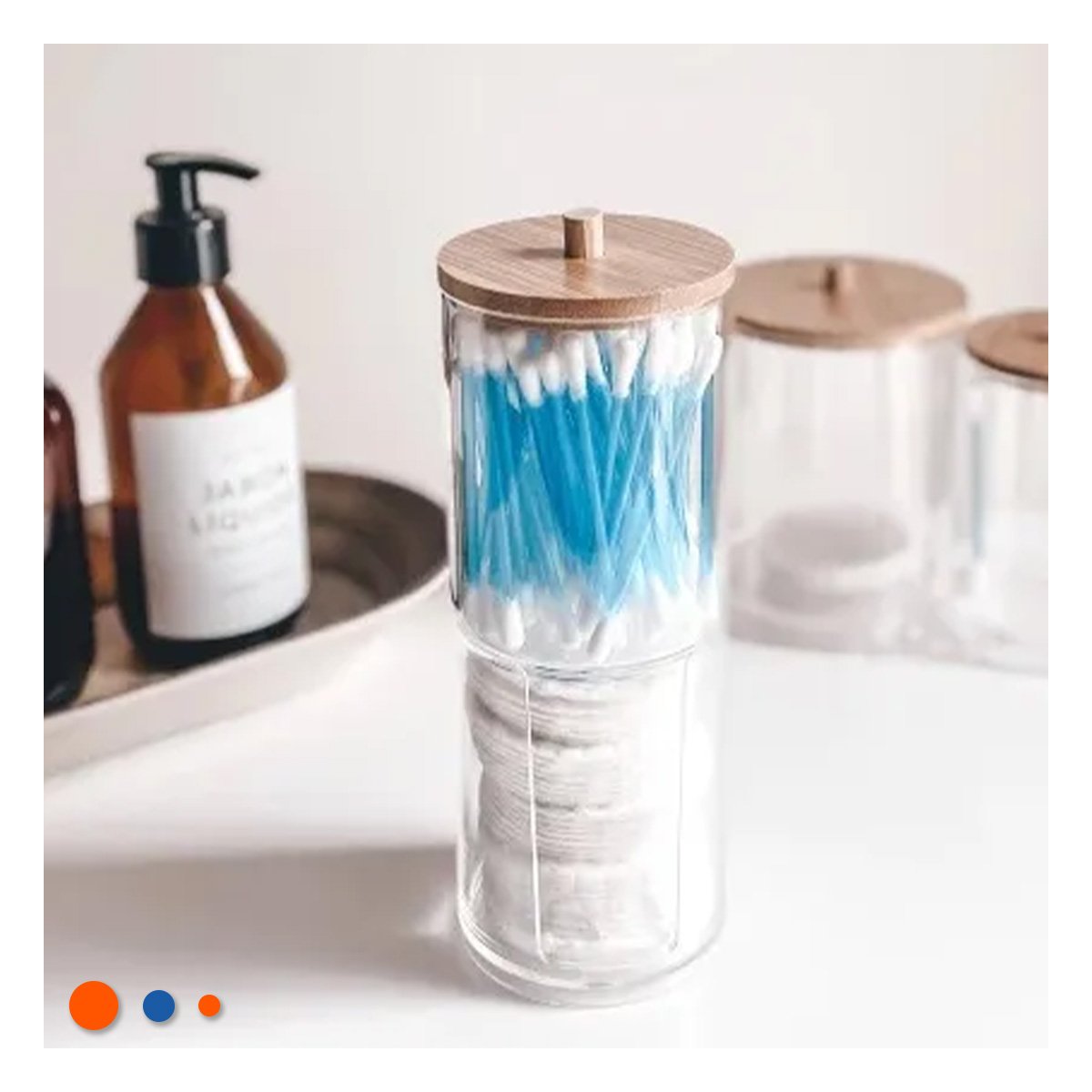 DISPENSADOR DOBLE DE ACRILICO CON TAPA DE MADERA TRANSPARENTE FUNCIONAL Y+POST IT - 5