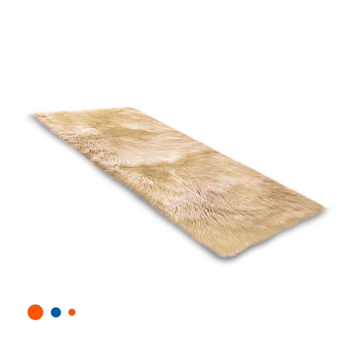 PACK4 TAPETE RECTANGULAR CAMELLO Y CREMA PELUCHE CON MEDIDA 40X60CM Y+PAPEL REGALO - 3