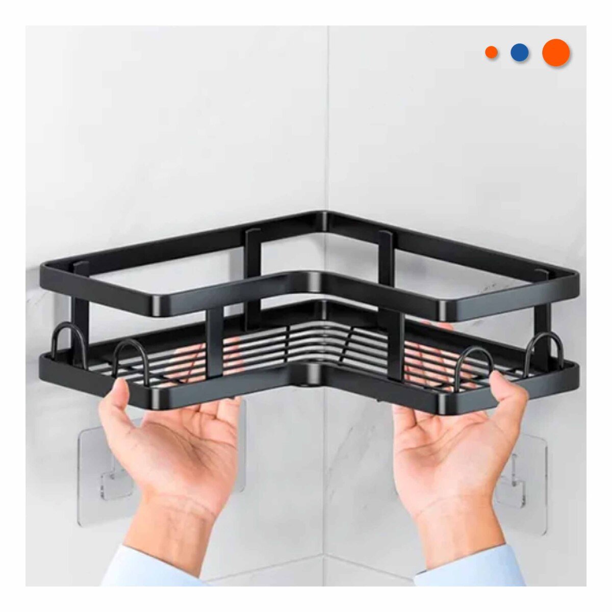 PACK2 GABINETE ESQUINERO 5 PIEZAS NEGRO PARA ORGANIZAR HOGAR MODERNO - 5