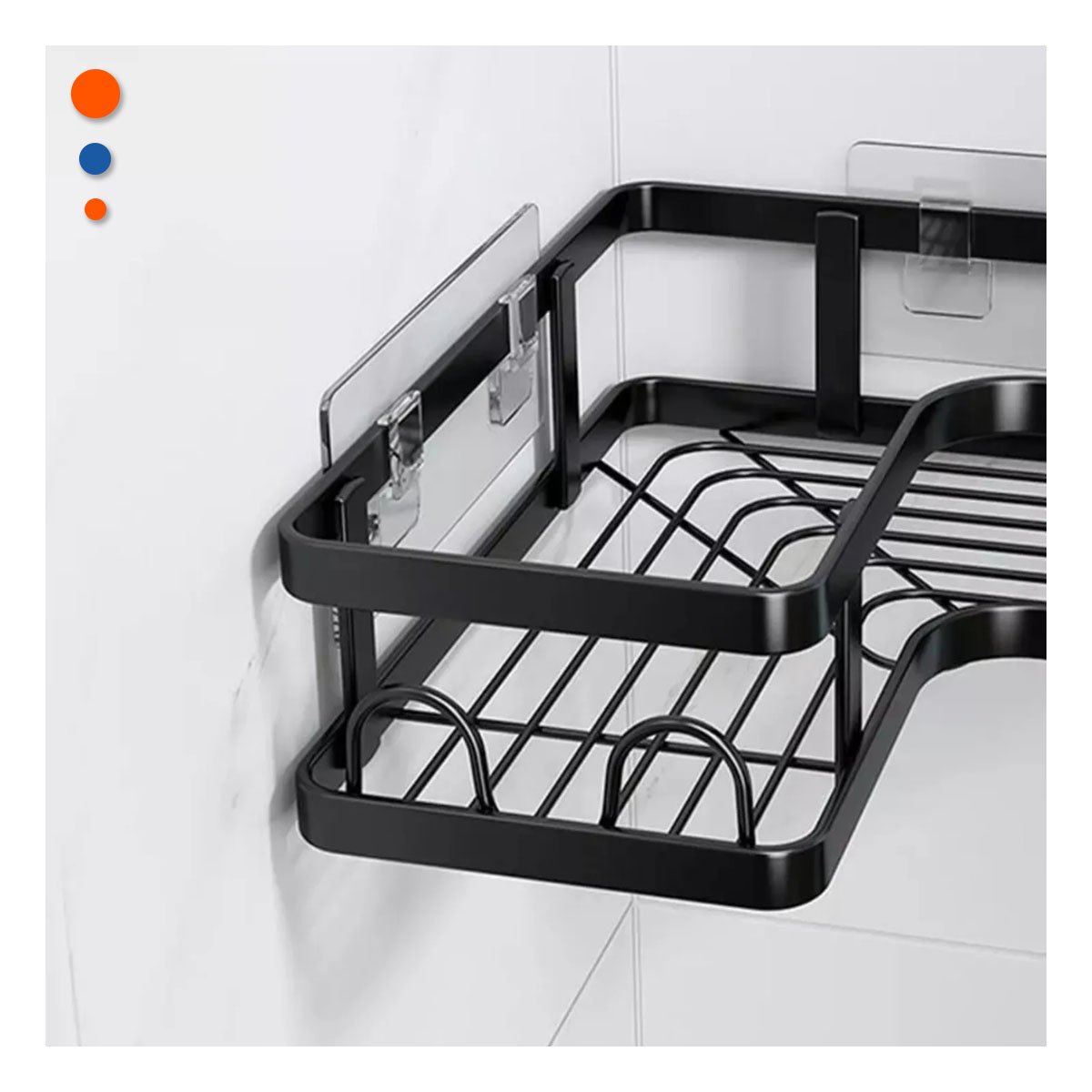 ORGANIZADOR ESQUINERO 5 PIEZAS COLOR NEGRO PARA HOGAR MODERNO FUNCIONAL - 1