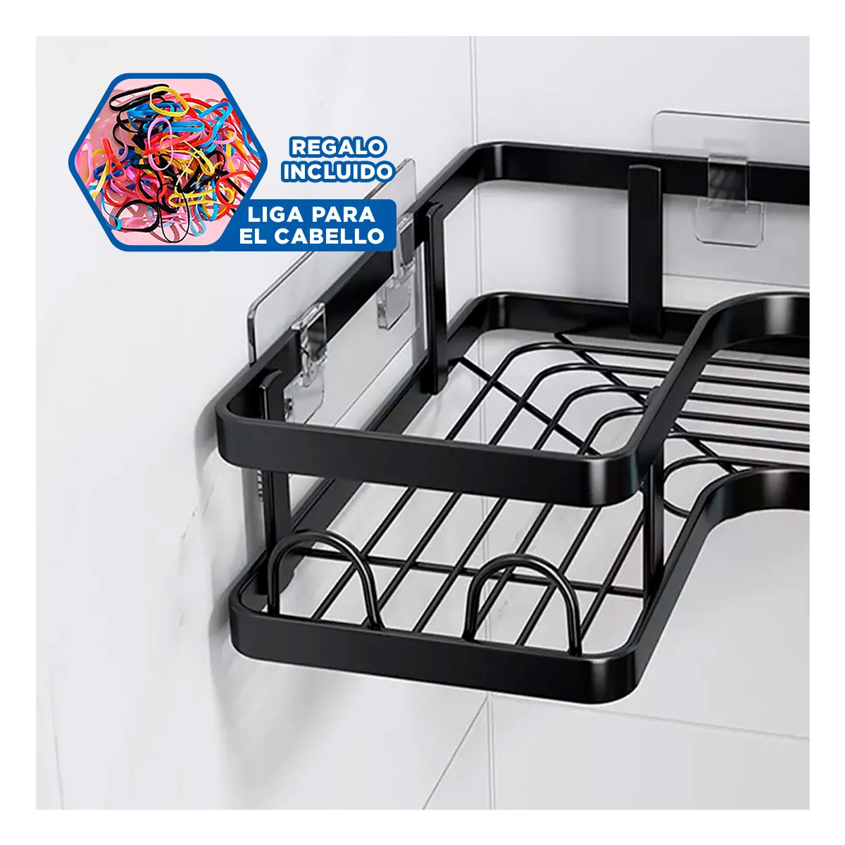 ORGANIZADOR ESQUINERO RESISTENTE 5 PIEZAS NEGRO DISENO COMPACTO HOGAR Y+LIGAS REGALO - 2