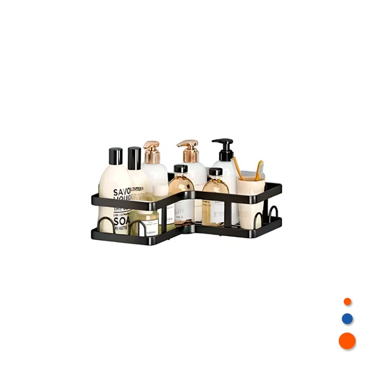 ORGANIZADOR ESQUINERO RESISTENTE 5 PIEZAS NEGRO DISENO COMPACTO HOGAR Y+LIGAS REGALO - 5