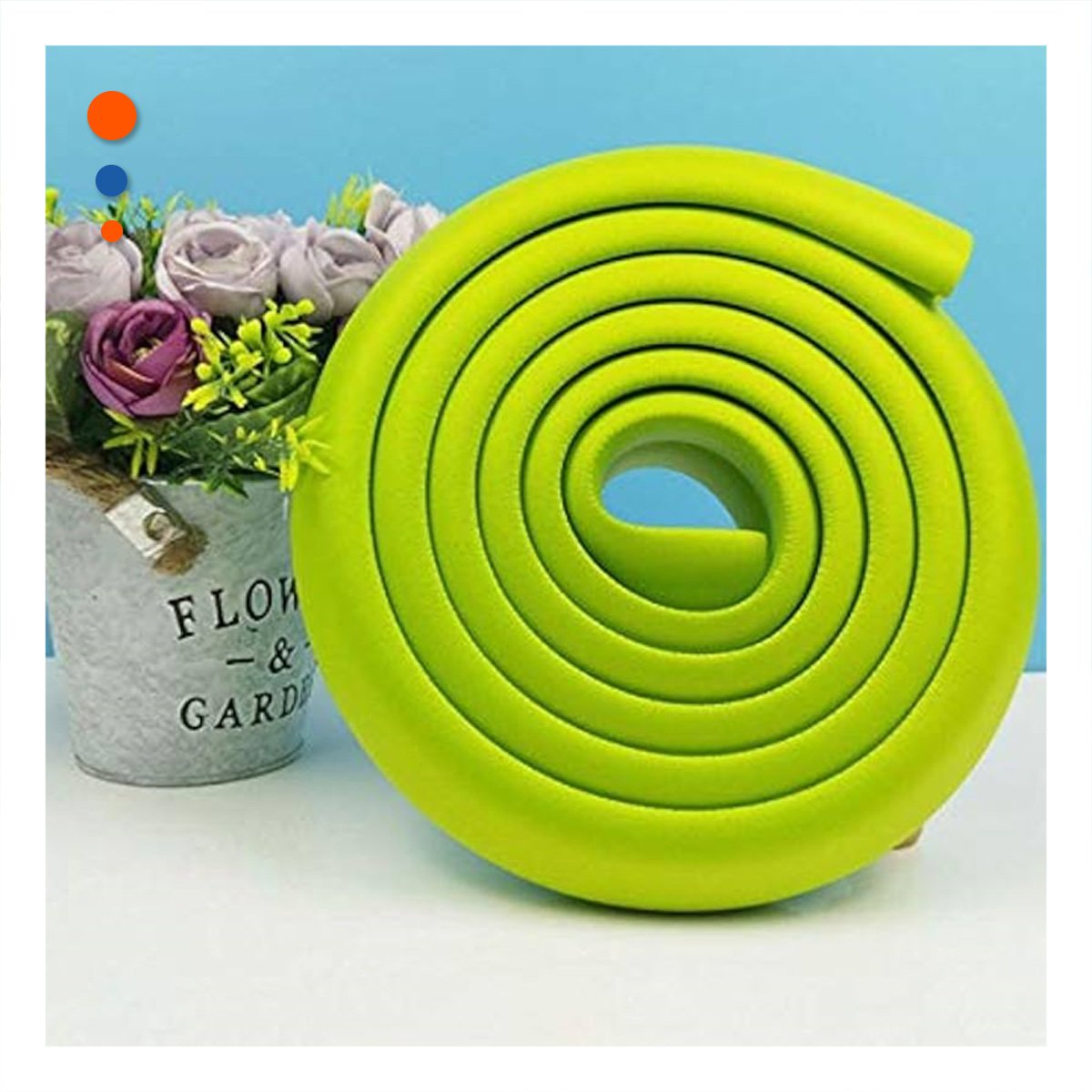 PACK2 TIRA PROTECTORA DE BORDES ESPUMA 2 METROS VERDE LIMON CUIDADO DIARIO Y+REGALO STICKER - 3