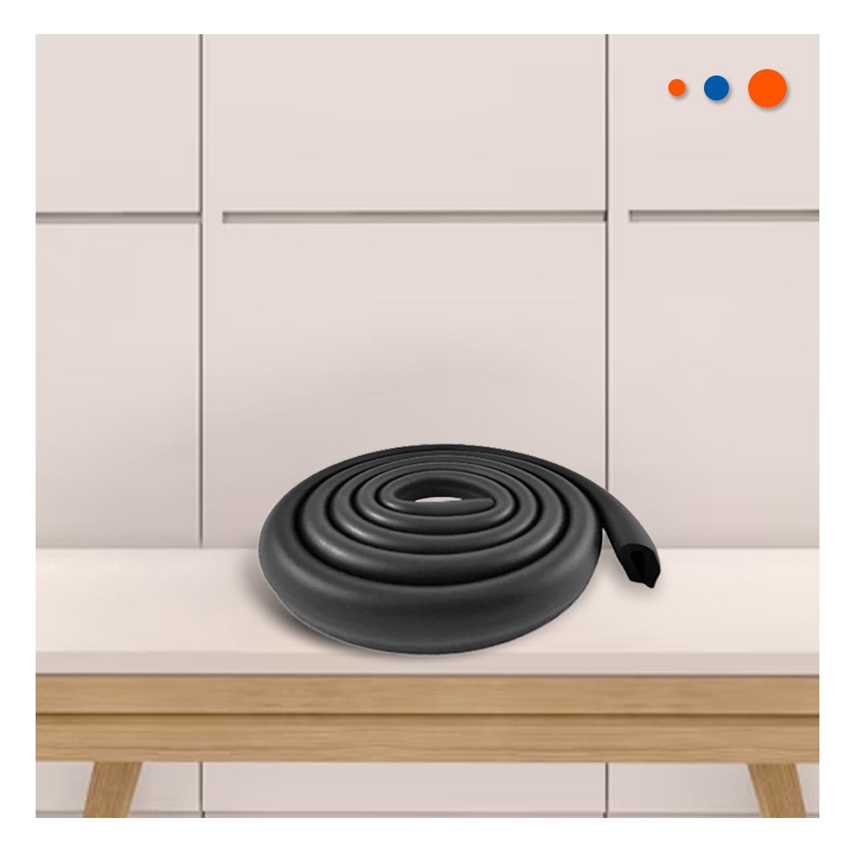 PACK12 COBERTURA ESQUINA DE ESPUMA PARA BORDES DE MESA Y MUEBLES NEGRO Y+PAPEL REGALO - 2