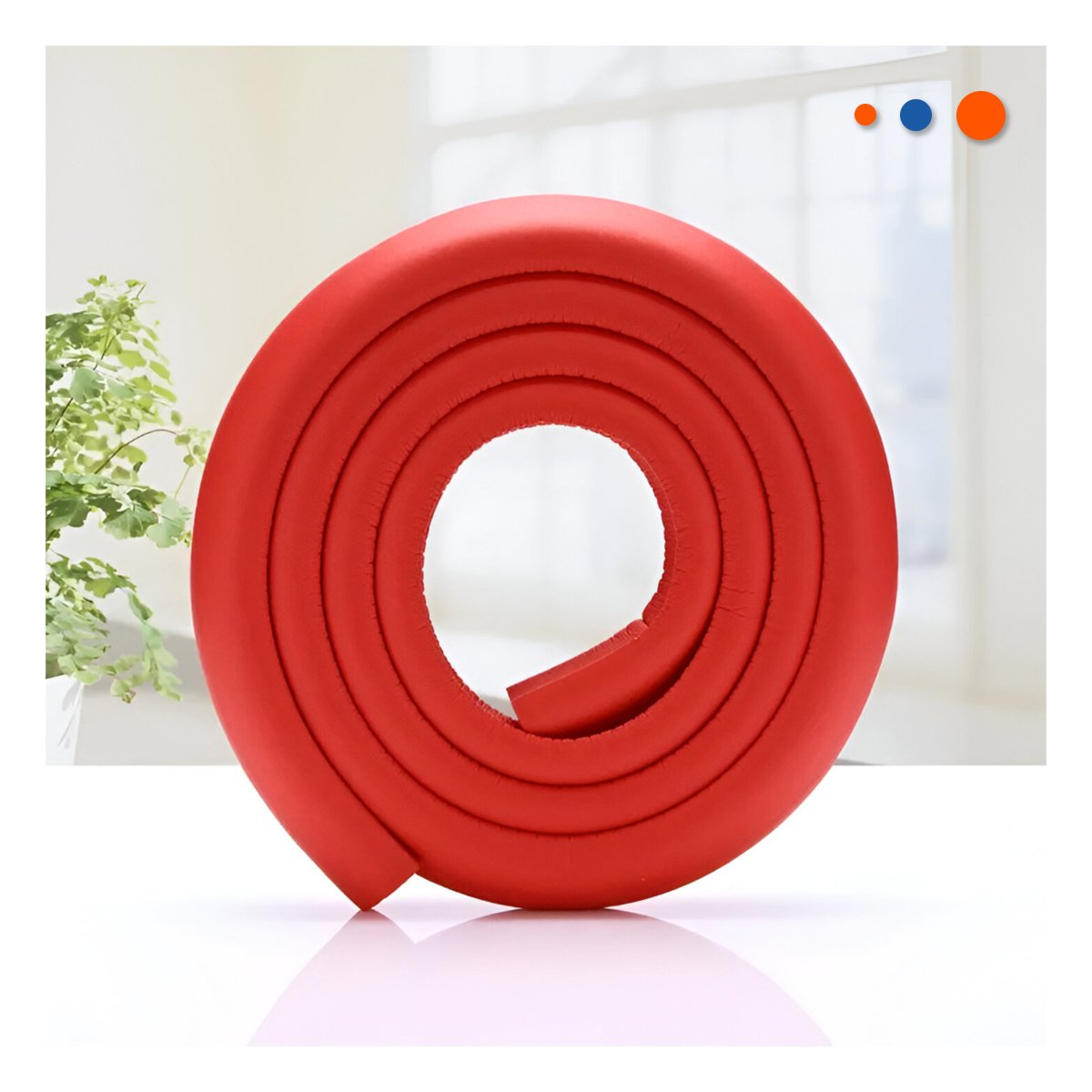 PACK2 ESQUINERO PROTECTOR DE ESPUMA PARA BORDES DE MESA SEGURIDAD EN HOGAR ROJO - 5