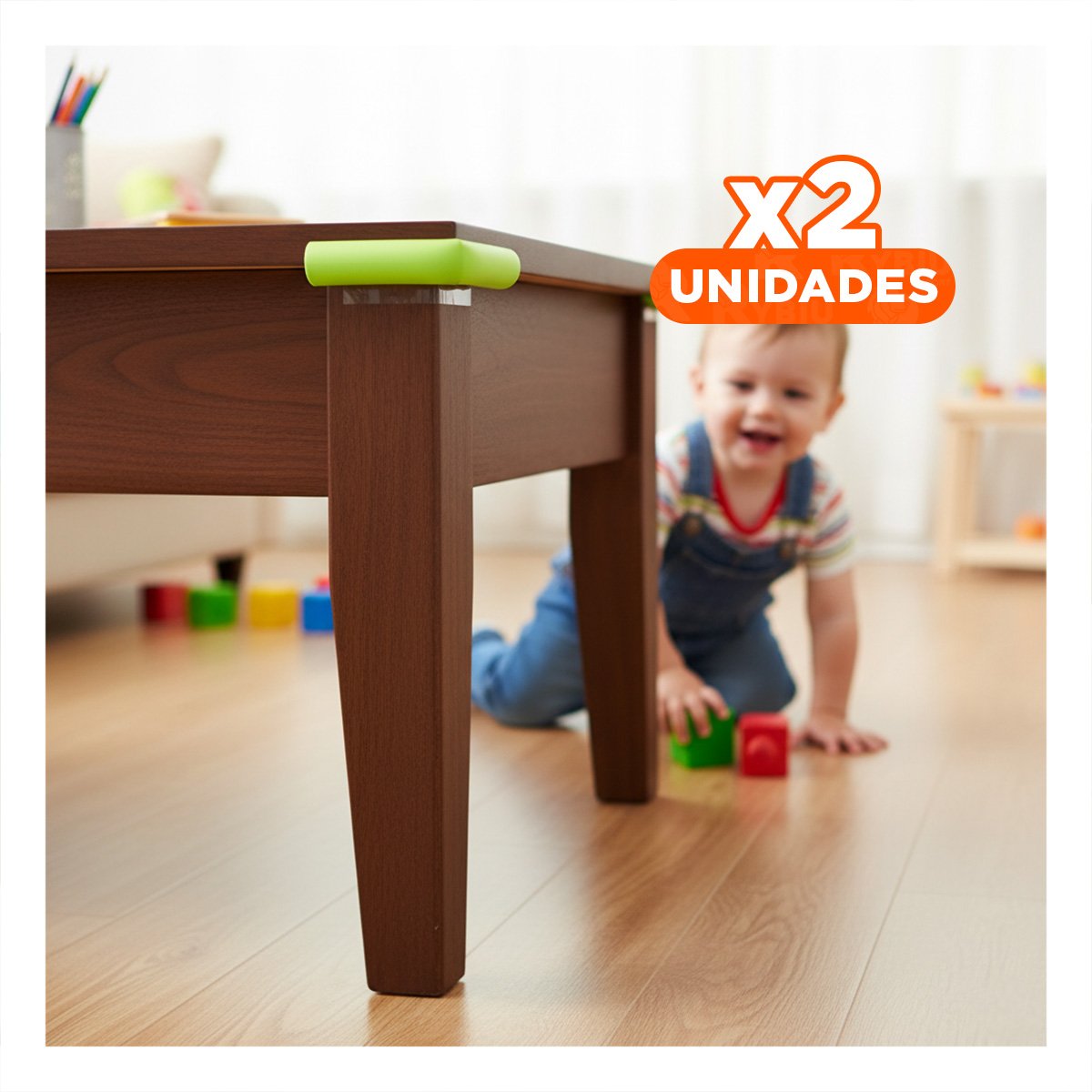 PACK2 TIRA PROTECTORA DE BORDES ESPUMA 2 METROS VERDE LIMON PARA ESQUINAS CASA Y+PAPEL REGALO - 1