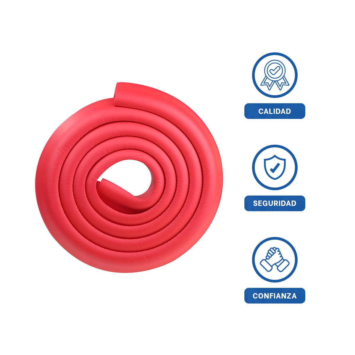 PROTECTOR ESQUINERO DE ESPUMA RESISTENTE PARA BORDES DE MUEBLES EN HOGAR ROJO Y+POST IT - 5