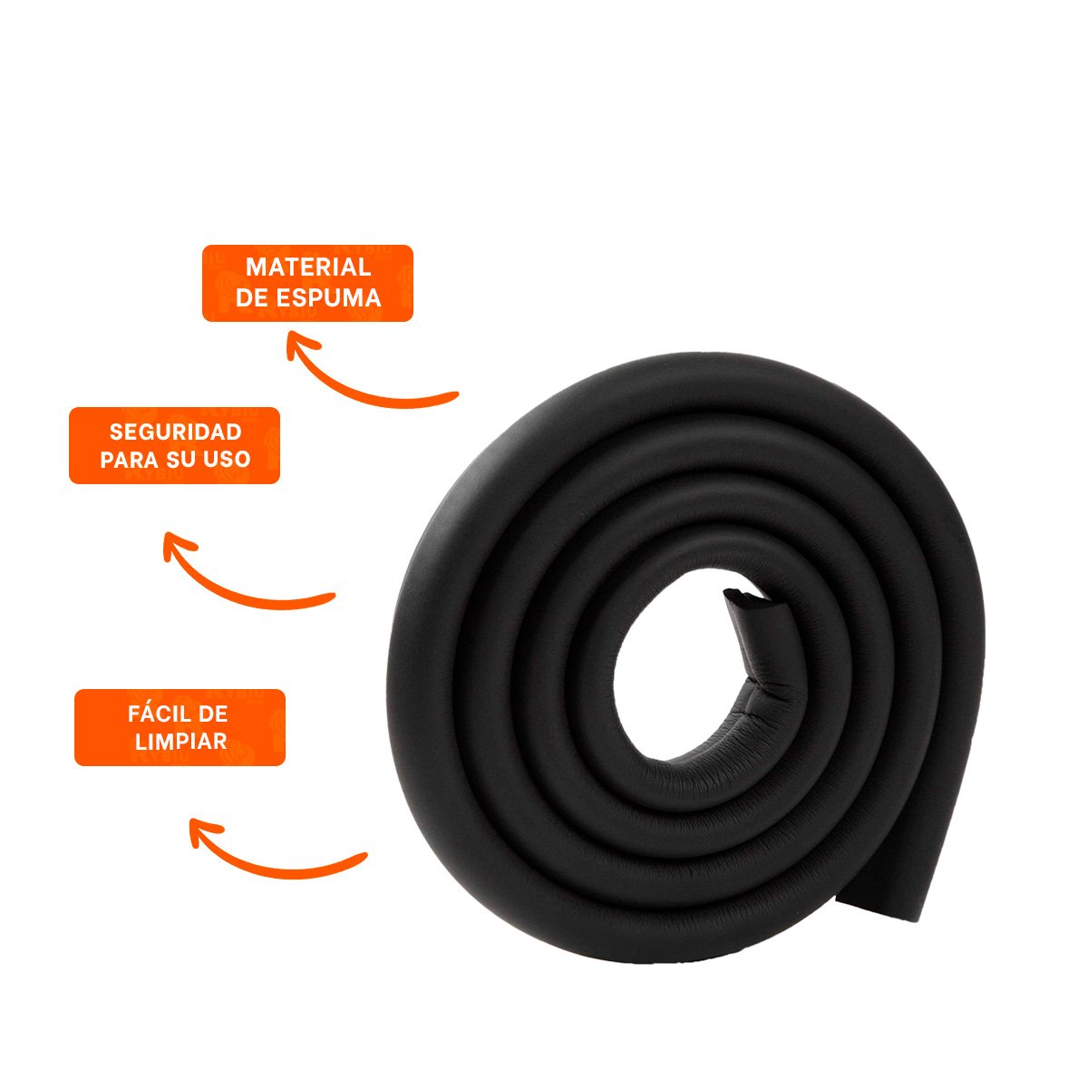PROTECTOR ESQUINERO DE ESPUMA SUAVE PARA BORDES FILOSOS DE MESA EN CASA NEGRO Y+PAPEL REGALO - 5