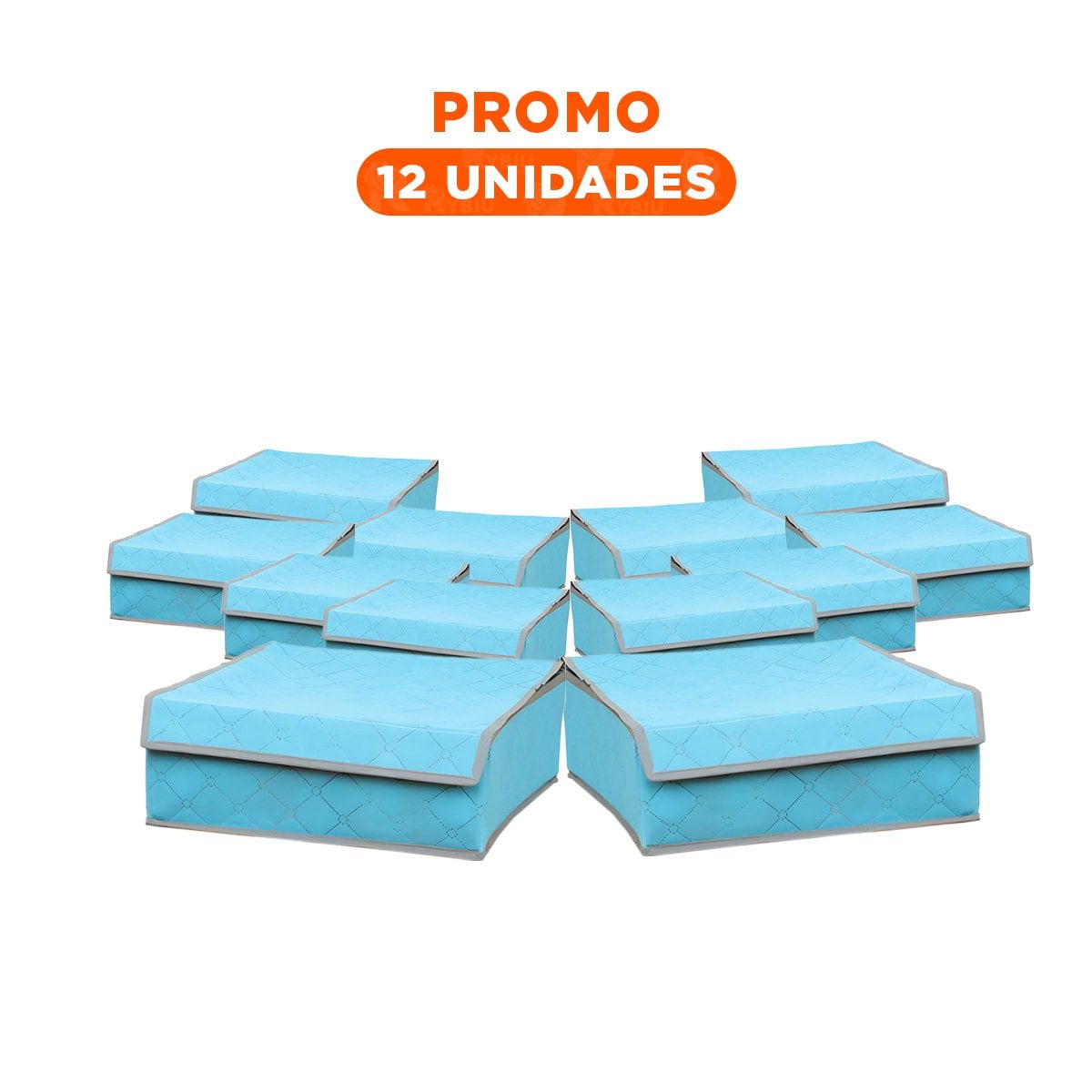 PACK12 MODULO ORGANIZADOR PARA ROPA INTERIOR 24 DIVISIONES CELESTE ORDEN PLUS - 1