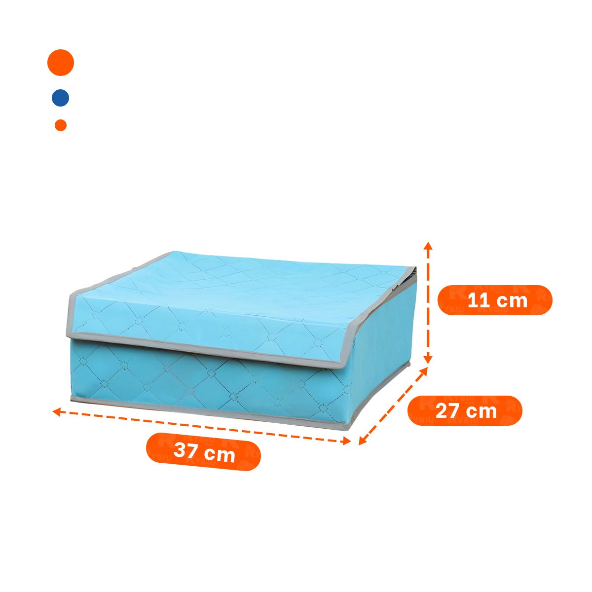PACK12 MODULO ORGANIZADOR PARA ROPA INTERIOR 24 DIVISIONES CELESTE ORDEN PLUS - 4