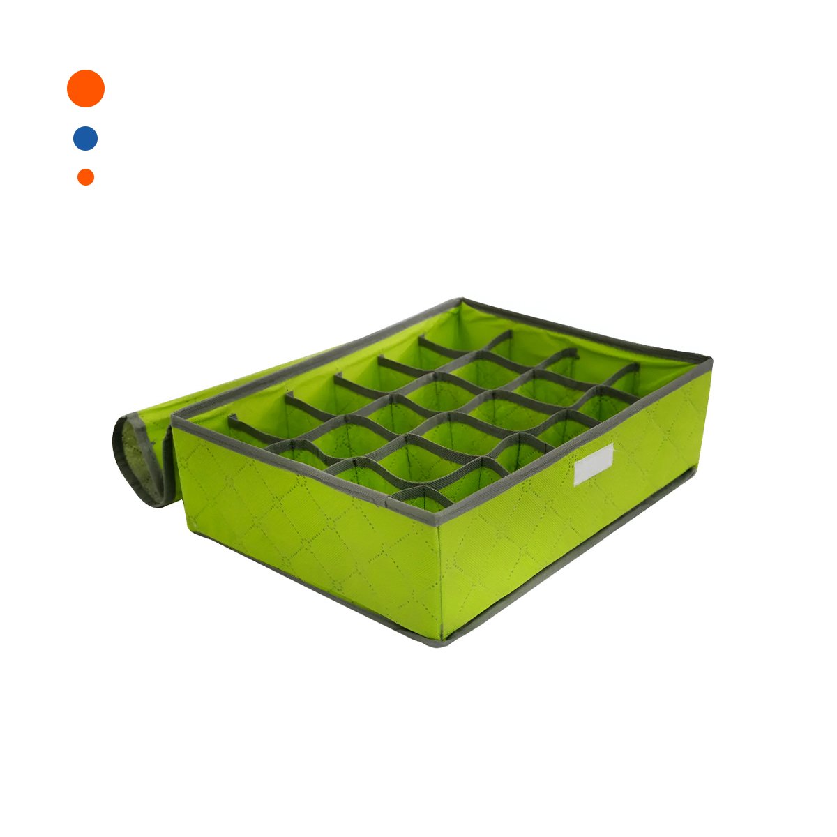 ORGANIZADOR DE ROPA INTERIOR 24 DIVISIONES CON TAPA VERDE ESTILO HOGAR PRO Y+LIGAS REGALO - 5