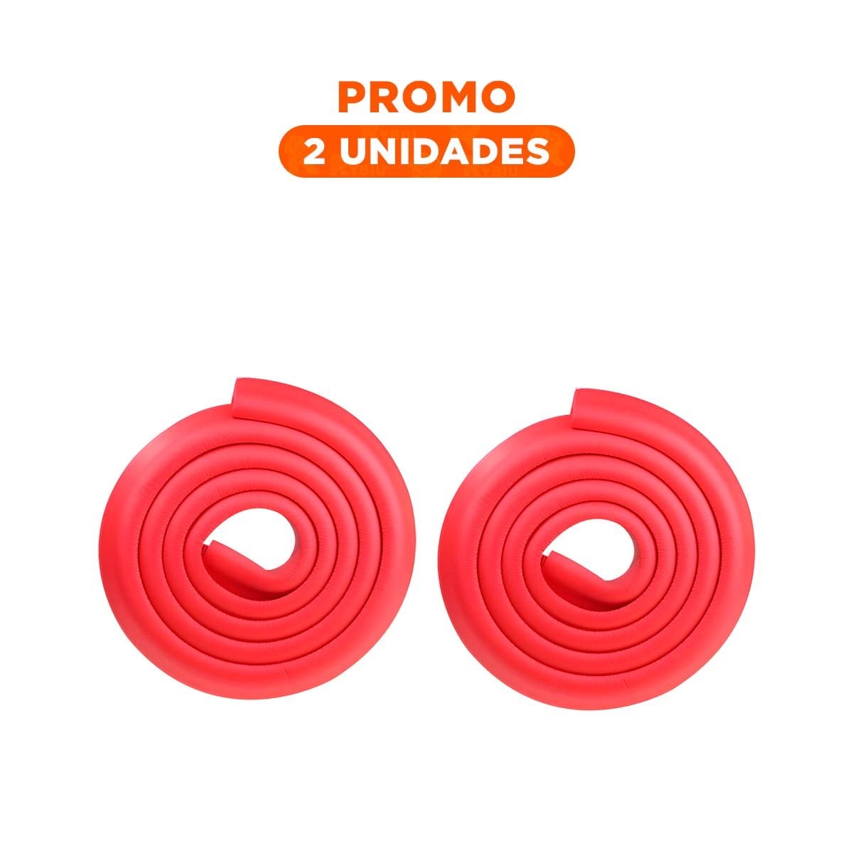 PACK2 ESQUINERO PROTECTOR DE ESPUMA FLEXIBLE PARA BORDES DE MESA ROJO Y+REGALO STICKER - 1