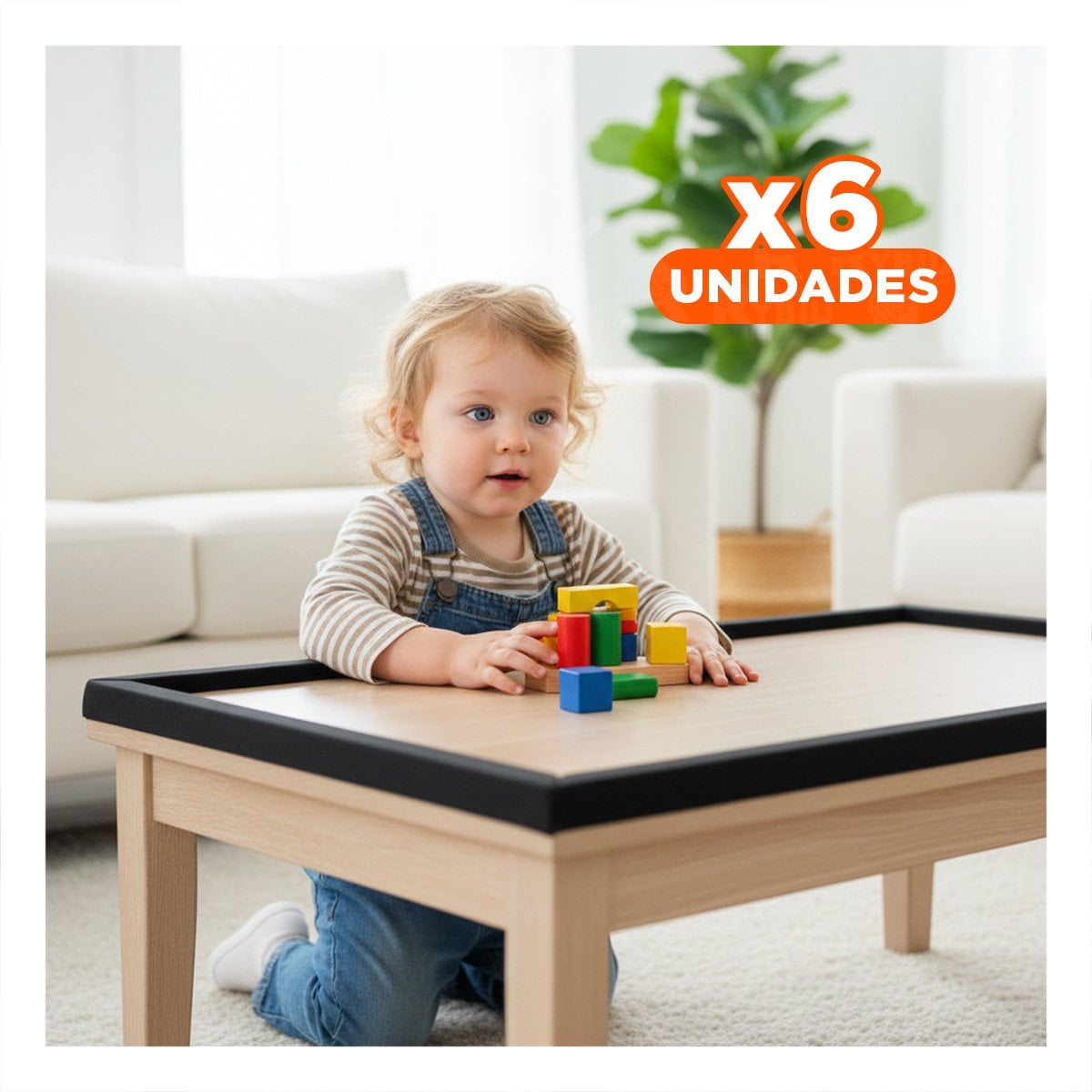 PACK6 BORDE SEGURO DE ESPUMA FLEXIBLE PARA ESQUINAS DE MUEBLES HOGAR NEGRO Y+PAPEL REGALO - 1