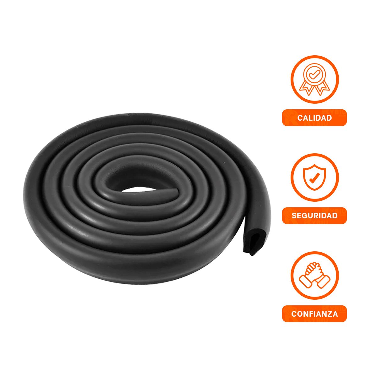 PROTECTOR ESQUINERO DE ESPUMA RESISTENTE PARA BORDES DE MUEBLES EN HOGAR NEGRO Y+POST IT - 5