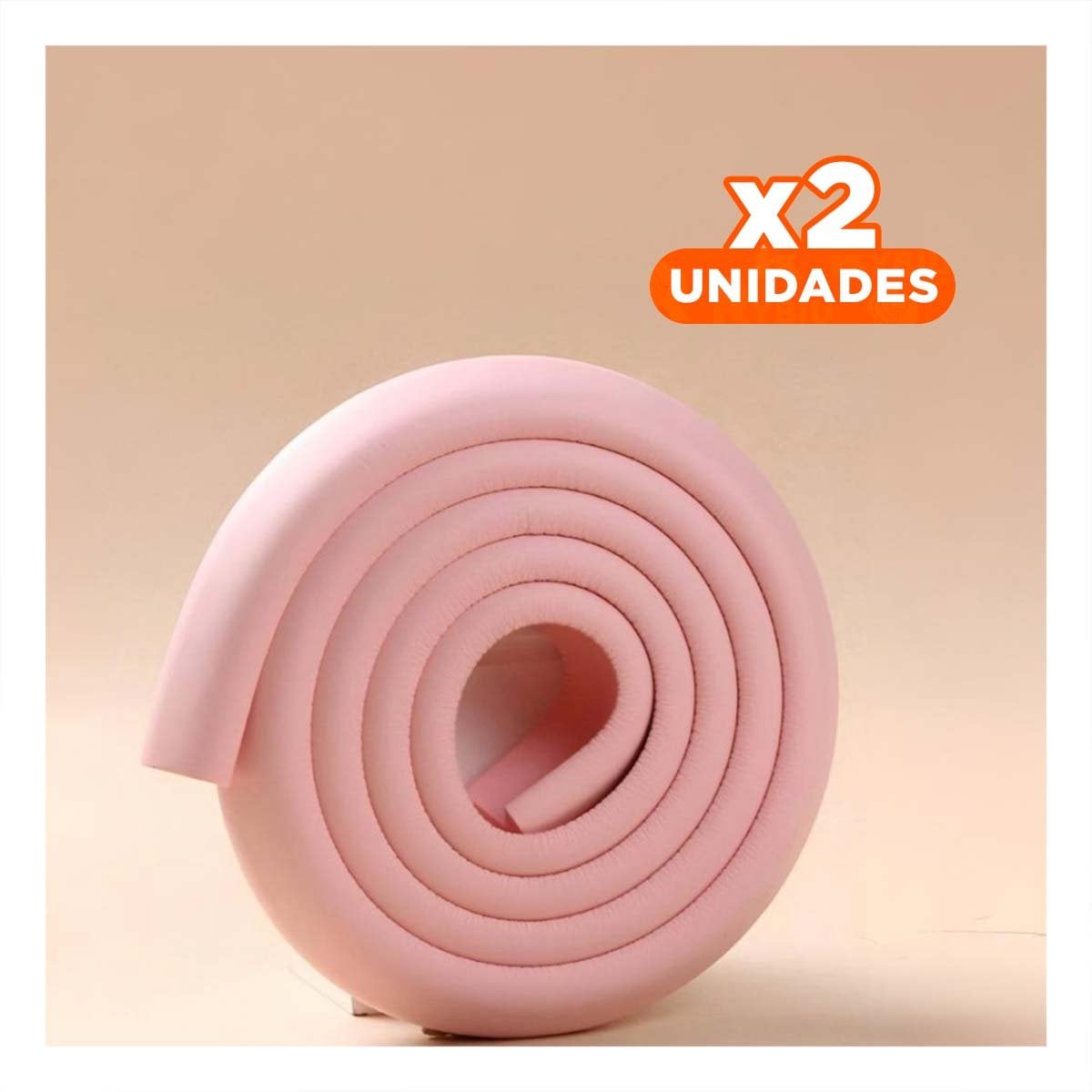 PACK2 ESQUINERO PROTECTOR DE ESPUMA SUAVE PARA BORDES DE MUEBLES EN CASA ROSA Y+PAPEL REGALO - 1