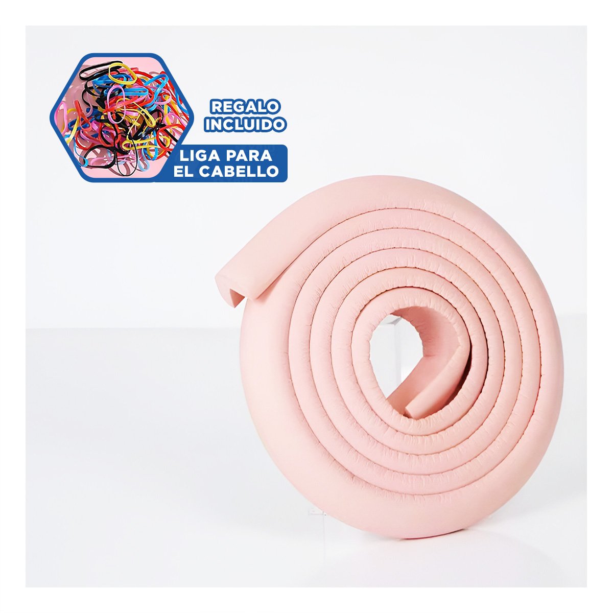 PROTECTOR ESQUINERO DE ESPUMA ACOLCHADA PARA BORDES DE MESA SEGURIDAD ROSA Y+LIGAS REGALO - 2