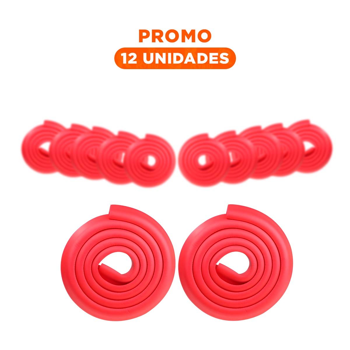 PACK12 BORDE SEGURO DE ESPUMA RESISTENTE PARA ESQUINAS DE MUEBLES EN CASA ROJO - 1