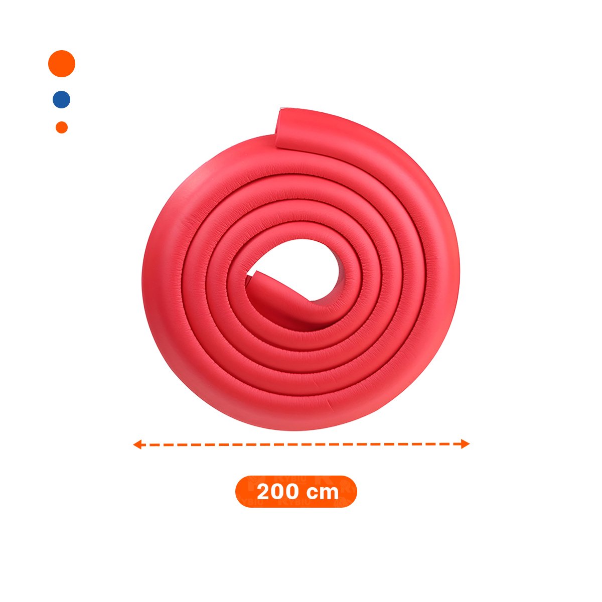 PROTECTOR ESQUINERO DE ESPUMA FLEXIBLE PARA BORDES DE MUEBLES Y MESAS ROJO Y+REGALO STICKER - 4