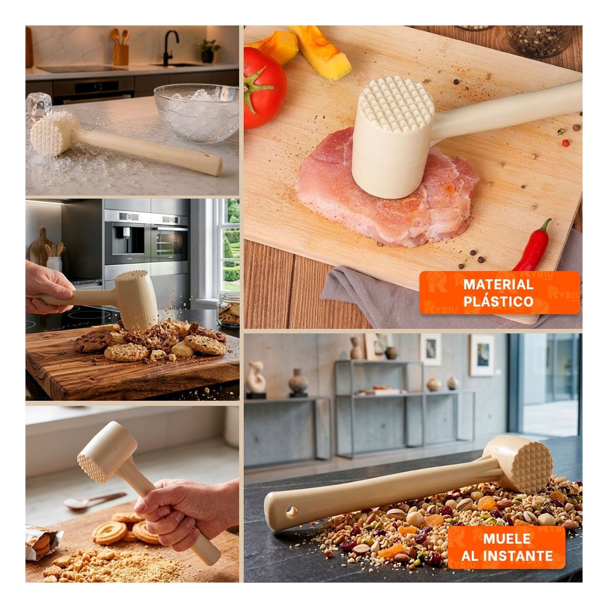 TRITURADOR CULINARIO PARA CARNE COLOR CREMA DE USO DIARIO YLIGAS REGALO - 1