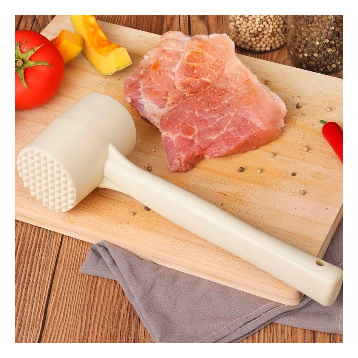 PACK4 MACHACADOR CULINARIO PARA TRABAJAR CORTES DE FORMA COMODA YREGALO STICKER - 5