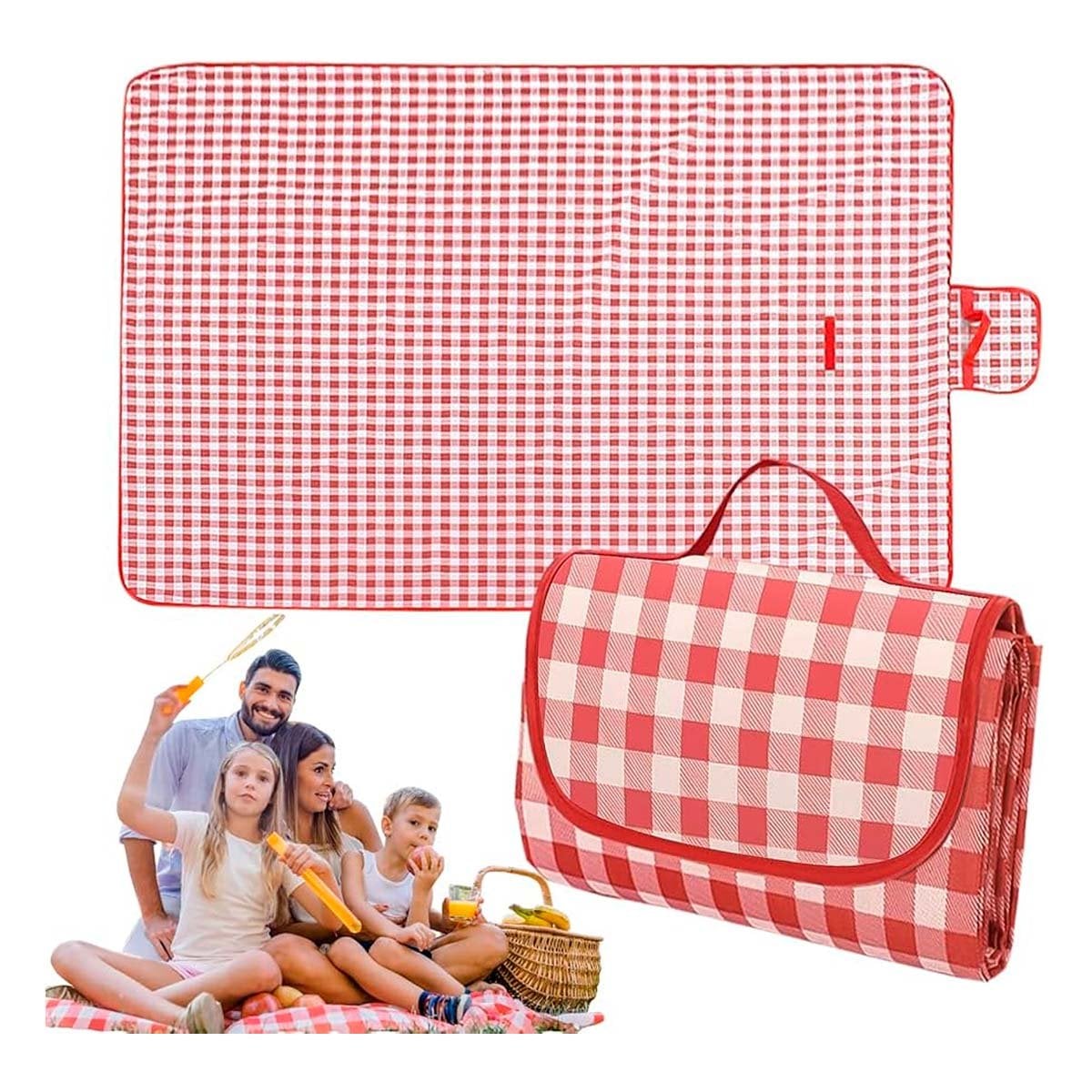 PACK6 COBIJA DE USO EXTERIOR 160X200CM TIPO CARTERA PARA VIAJES Y SALIDAS YREGALO STICKER - 2